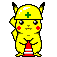 Pikachu adjusting traffic cones and bowing
