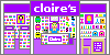 A tiny rendition of a Claire's storefront