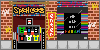 A tiny rendition of a Spencer's Gifts storefront