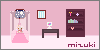 a very pink room with a bookcase, computer desk, and a princess-y canopy bed!