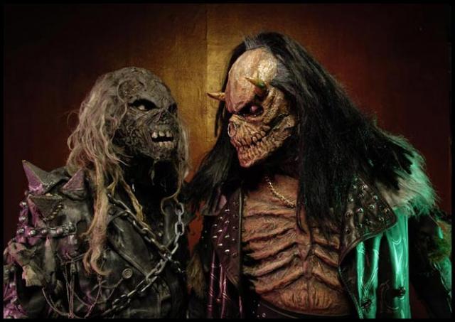 Lordi members Kalma and Ox.