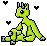 a green anthro goat sitting with crossed legs