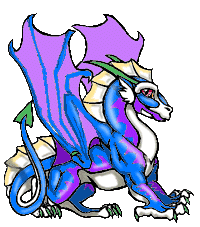 blue and purple dragon