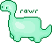 a little teal dino