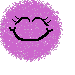 A purple, bouncing fluff