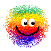 A rainbow fluff