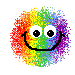 A rainbow fluff