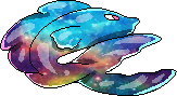 a galaxy-patterned fish