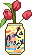 a tulip in a La Croix can