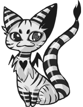 a black and white 'Pherni Cat'