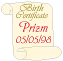 birth certificate for Prizm