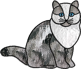 Stained glass cat