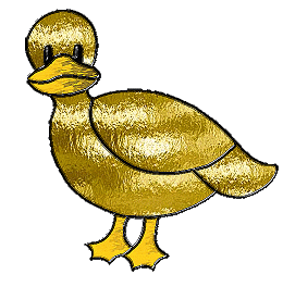 Stained glass duck