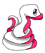 a pink and white snake