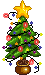 christmas tree with blinking lights